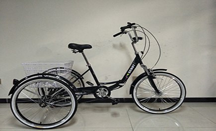 folding tricycle in black